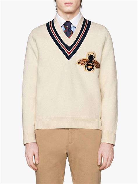 gucci bee sweater|gucci sweater price.